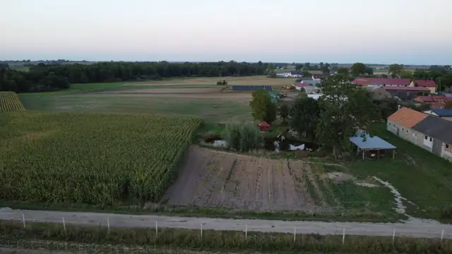 Widok na uprawy z wysokości